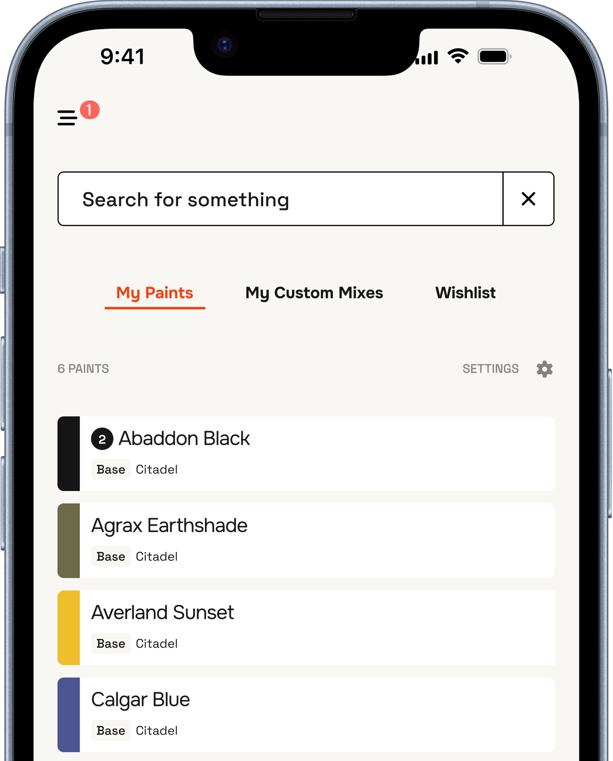 Loaded Brush app preview on iPhone